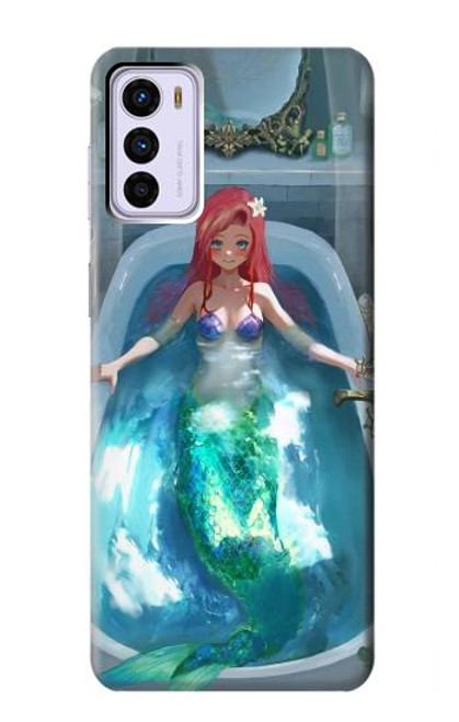 W3911 Cute Little Mermaid Aqua Spa Hard Case and Leather Flip Case For Motorola Moto G42