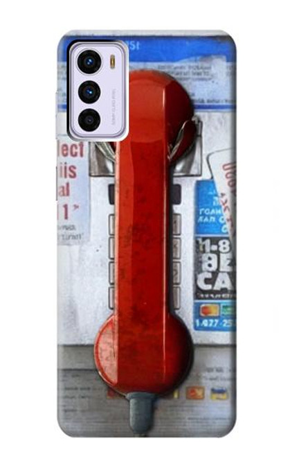W3925 Collage Vintage Pay Phone Hard Case and Leather Flip Case For Motorola Moto G42