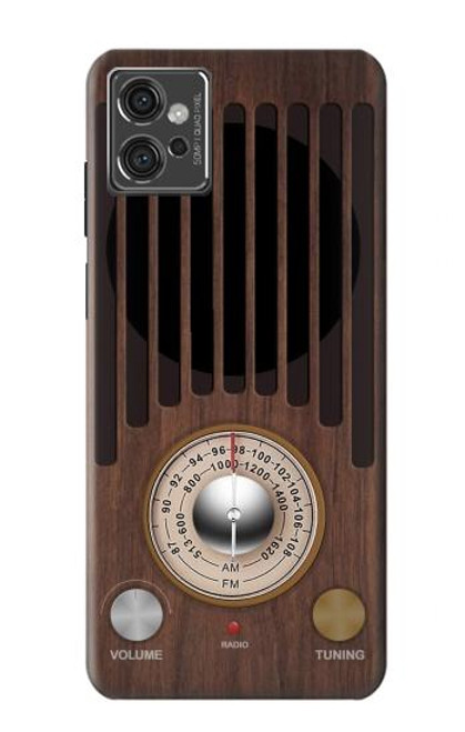 W3935 FM AM Radio Tuner Graphic Hard Case and Leather Flip Case For Motorola Moto G32