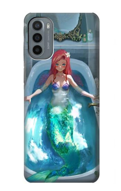 W3911 Cute Little Mermaid Aqua Spa Hard Case and Leather Flip Case For Motorola Moto G31