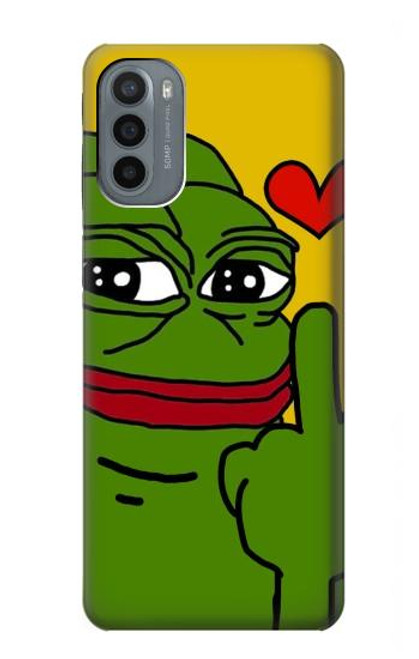 W3945 Pepe Love Middle Finger Hard Case and Leather Flip Case For Motorola Moto G31