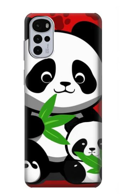 W3929 Cute Panda Eating Bamboo Hard Case and Leather Flip Case For Motorola Moto G22