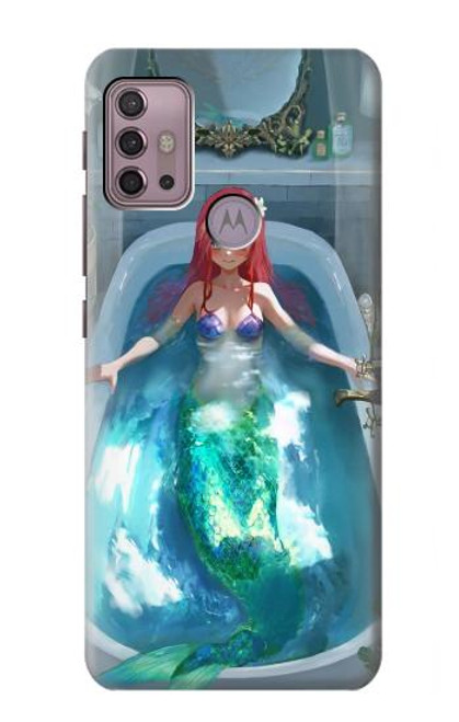 W3911 Cute Little Mermaid Aqua Spa Hard Case and Leather Flip Case For Motorola Moto G30, G20, G10