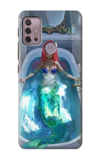 W3912 Cute Little Mermaid Aqua Spa Hard Case and Leather Flip Case For Motorola Moto G30, G20, G10