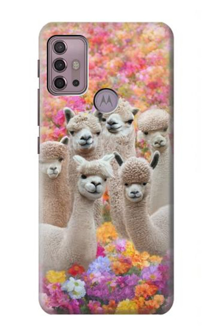 W3916 Alpaca Family Baby Alpaca Hard Case and Leather Flip Case For Motorola Moto G30, G20, G10