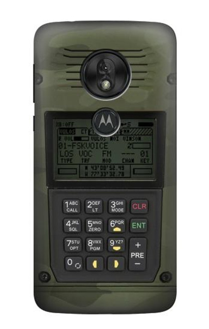 W3959 Military Radio Graphic Print Hard Case and Leather Flip Case For Motorola Moto G7 Power