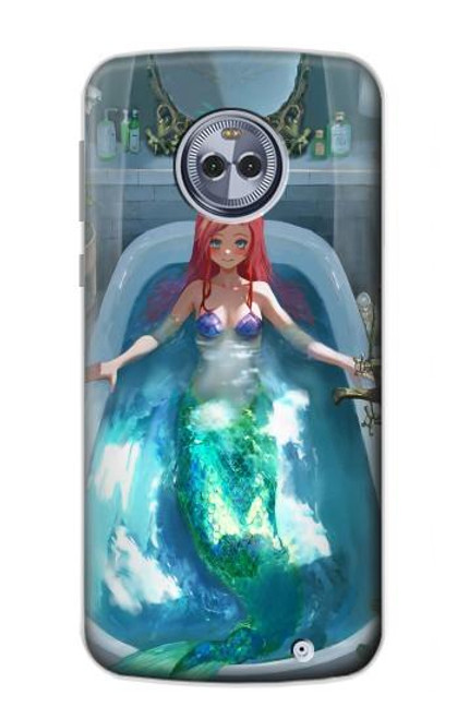 W3911 Cute Little Mermaid Aqua Spa Hard Case and Leather Flip Case For Motorola Moto X4