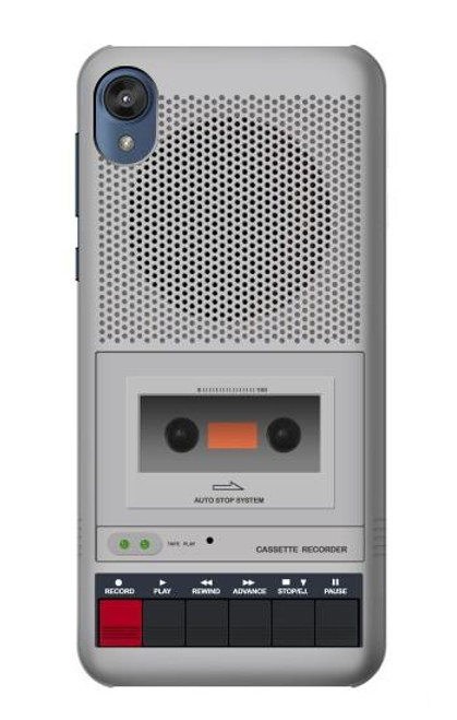 W3953 Vintage Cassette Player Graphic Hard Case and Leather Flip Case For Motorola Moto E6, Moto E (6th Gen)