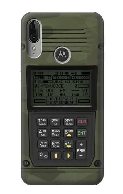 W3959 Military Radio Graphic Print Hard Case and Leather Flip Case For Motorola Moto E6 Plus, Moto E6s