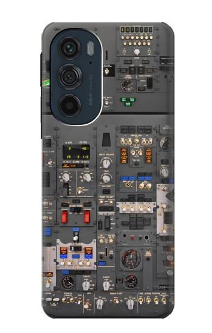 W3944 Overhead Panel Cockpit Hard Case and Leather Flip Case For Motorola Edge 30 Pro