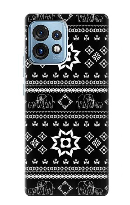 W3932 Elephant Pants Pattern Hard Case and Leather Flip Case For Motorola Edge+ (2023), X40, X40 Pro, Edge 40 Pro