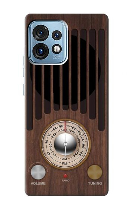 W3935 FM AM Radio Tuner Graphic Hard Case and Leather Flip Case For Motorola Edge+ (2023), X40, X40 Pro, Edge 40 Pro