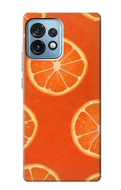 W3946 Seamless Orange Pattern Hard Case and Leather Flip Case For Motorola Edge+ (2023), X40, X40 Pro, Edge 40 Pro
