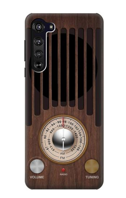 W3935 FM AM Radio Tuner Graphic Hard Case and Leather Flip Case For Motorola Edge