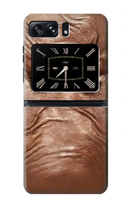 W3940 Leather Mad Face Graphic Paint Hard Case For Motorola Moto Razr 2022