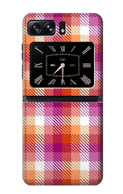 W3941 LGBT Lesbian Pride Flag Plaid Hard Case For Motorola Moto Razr 2022