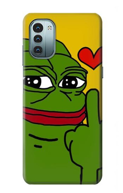 W3945 Pepe Love Middle Finger Hard Case and Leather Flip Case For Nokia G11, G21