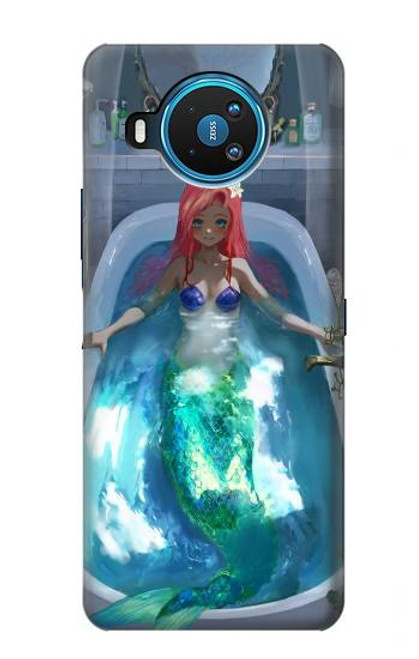W3912 Cute Little Mermaid Aqua Spa Hard Case and Leather Flip Case For Nokia 8.3 5G