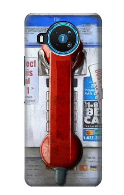 W3925 Collage Vintage Pay Phone Hard Case and Leather Flip Case For Nokia 8.3 5G