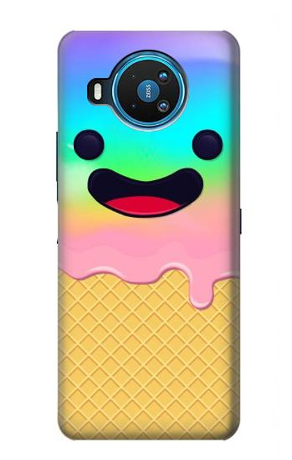 W3939 Ice Cream Cute Smile Hard Case and Leather Flip Case For Nokia 8.3 5G