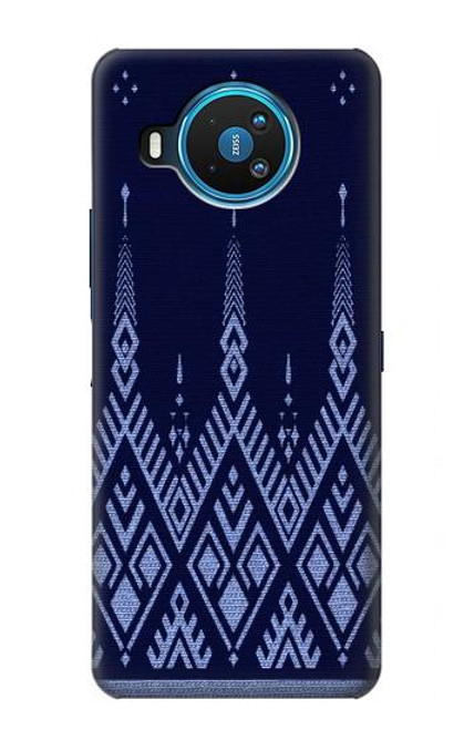 W3950 Textile Thai Blue Pattern Hard Case and Leather Flip Case For Nokia 8.3 5G