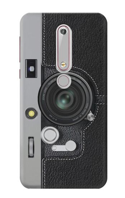 W3922 Camera Lense Shutter Graphic Print Hard Case and Leather Flip Case For Nokia 6.1, Nokia 6 2018