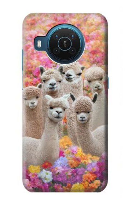 W3916 Alpaca Family Baby Alpaca Hard Case and Leather Flip Case For Nokia X20