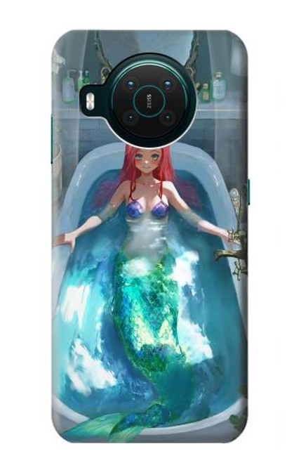 W3911 Cute Little Mermaid Aqua Spa Hard Case and Leather Flip Case For Nokia X10