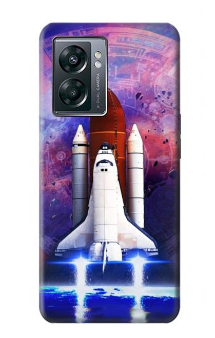 W3913 Colorful Nebula Space Shuttle Hard Case and Leather Flip Case For OnePlus Nord N300