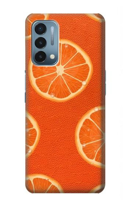 W3946 Seamless Orange Pattern Hard Case and Leather Flip Case For OnePlus Nord N200 5G