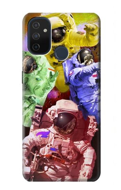 W3914 Colorful Nebula Astronaut Suit Galaxy Hard Case and Leather Flip Case For OnePlus Nord N100