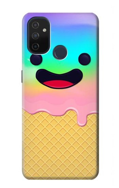 W3939 Ice Cream Cute Smile Hard Case and Leather Flip Case For OnePlus Nord N100