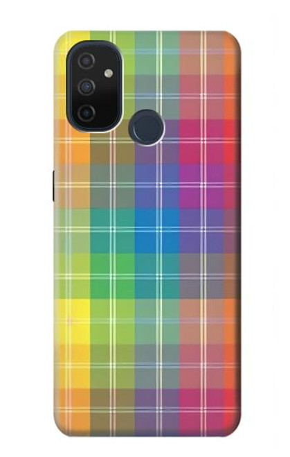 W3942 LGBTQ Rainbow Plaid Tartan Hard Case and Leather Flip Case For OnePlus Nord N100