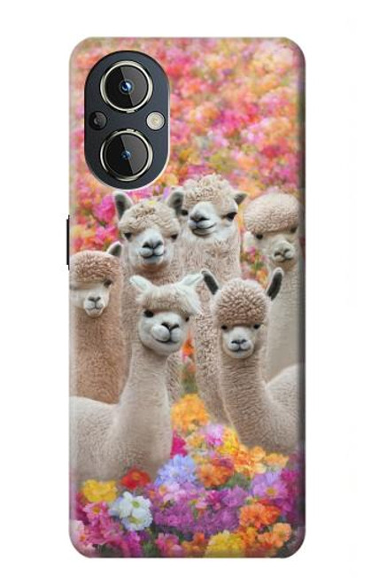 W3916 Alpaca Family Baby Alpaca Hard Case and Leather Flip Case For OnePlus Nord N20 5G