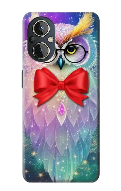 W3934 Fantasy Nerd Owl Hard Case and Leather Flip Case For OnePlus Nord N20 5G