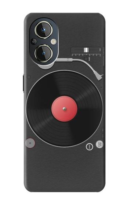 W3952 Turntable Vinyl Record Player Graphic Hard Case and Leather Flip Case For OnePlus Nord N20 5G