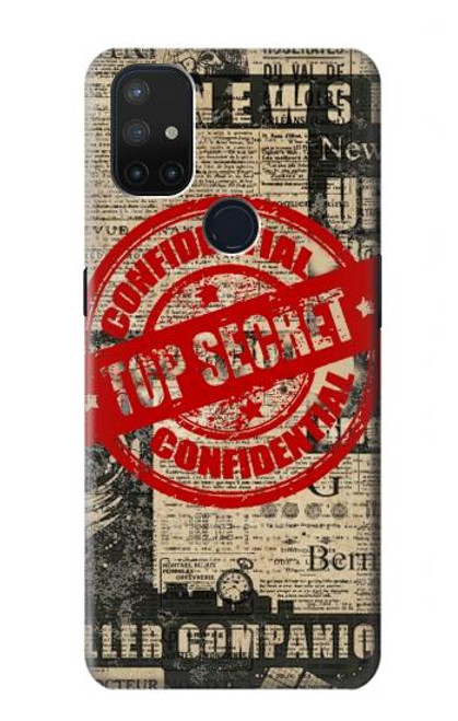 W3937 Text Top Secret Art Vintage Hard Case and Leather Flip Case For OnePlus Nord N10 5G