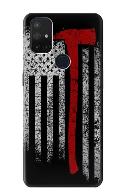 W3958 Firefighter Axe Flag Hard Case and Leather Flip Case For OnePlus Nord N10 5G