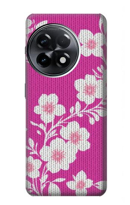 W3924 Cherry Blossom Pink Background Hard Case and Leather Flip Case For OnePlus 11R
