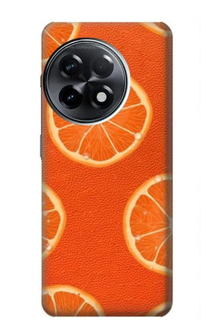 W3946 Seamless Orange Pattern Hard Case and Leather Flip Case For OnePlus 11R