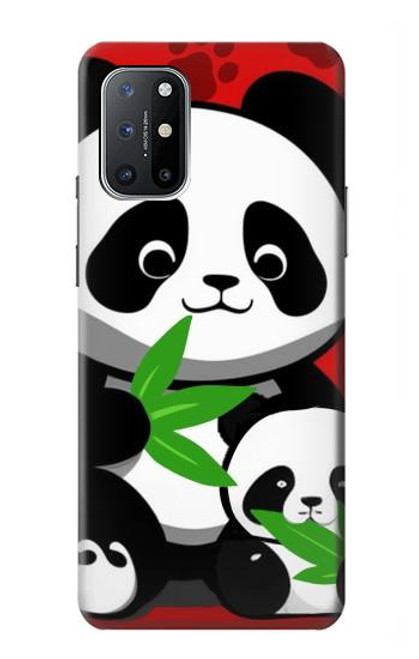 W3929 Cute Panda Eating Bamboo Hard Case and Leather Flip Case For OnePlus 8T