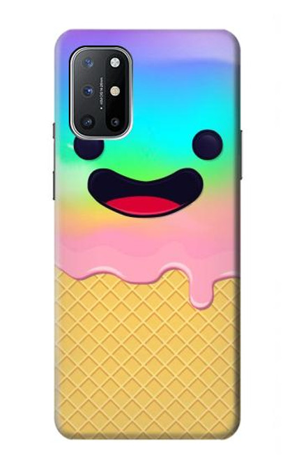 W3939 Ice Cream Cute Smile Hard Case and Leather Flip Case For OnePlus 8T