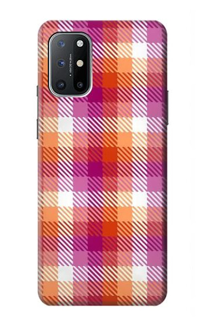 W3941 LGBT Lesbian Pride Flag Plaid Hard Case and Leather Flip Case For OnePlus 8T