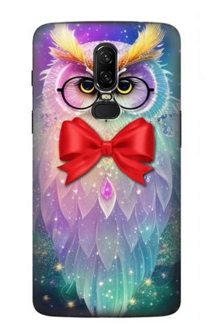 W3934 Fantasy Nerd Owl Hard Case and Leather Flip Case For OnePlus 6