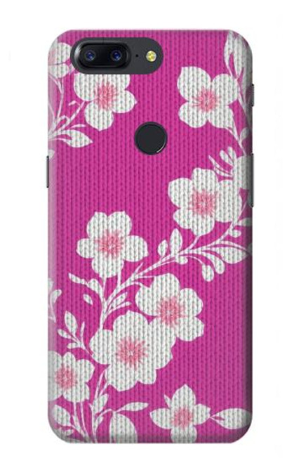 W3924 Cherry Blossom Pink Background Hard Case and Leather Flip Case For OnePlus 5T