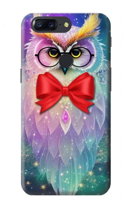 W3934 Fantasy Nerd Owl Hard Case and Leather Flip Case For OnePlus 5T