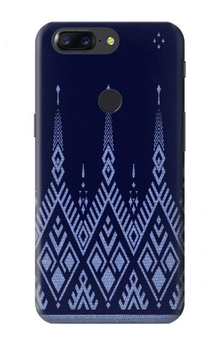 W3950 Textile Thai Blue Pattern Hard Case and Leather Flip Case For OnePlus 5T