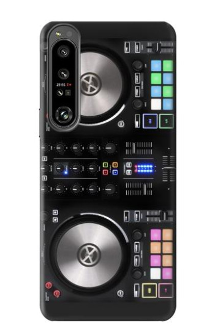 W3931 DJ Mixer Graphic Paint Hard Case and Leather Flip Case For Sony Xperia 1 IV