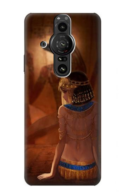W3919 Egyptian Queen Cleopatra Anubis Hard Case and Leather Flip Case For Sony Xperia Pro-I