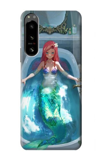 W3911 Cute Little Mermaid Aqua Spa Hard Case and Leather Flip Case For Sony Xperia 5 IV